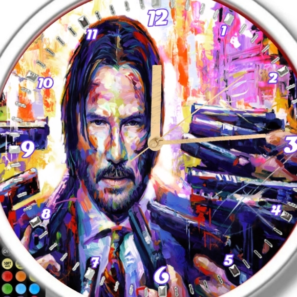 John Wick led lights clock - Picture 3 of 3